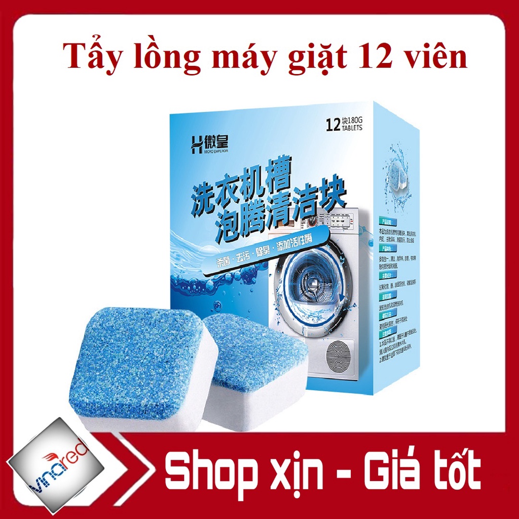 Tẩy MÁY GIẶT hộp 12 viên