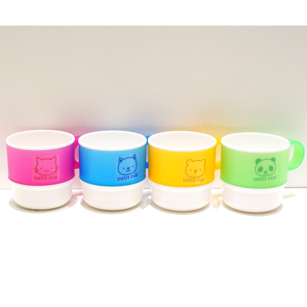 | Hàng Nhật | Cốc Nhựa Petit NAKAYA Cốc Nhỏ Có Quai Cầm Nhiều Màu 200ml Chất Lượng Cao
