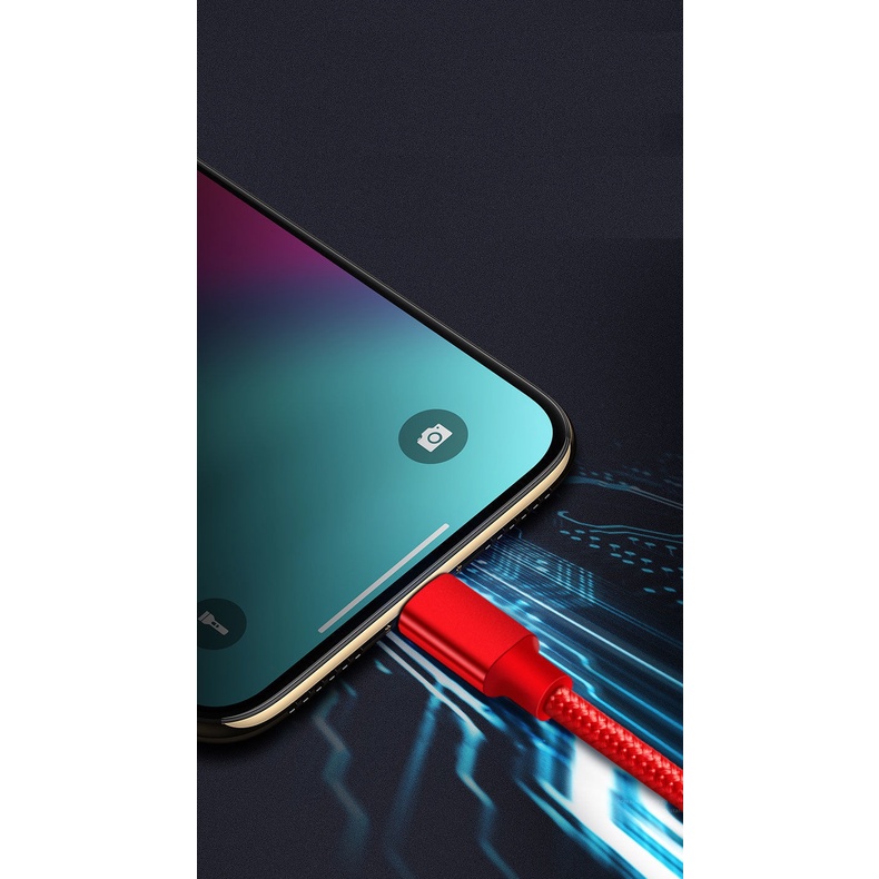 Dây Cáp Sạc Iphone typeC dài 1m  2m bọc dù cao cấp  Cho iphone Samsung Xiaomi