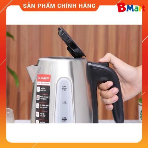 [FreeShip]  Bình Đun Siêu Tốc Sharp EKJ-15EVS-ST (1.5 lít) - Hàng Chính Hãng - Bảo hành 12 tháng  - BM