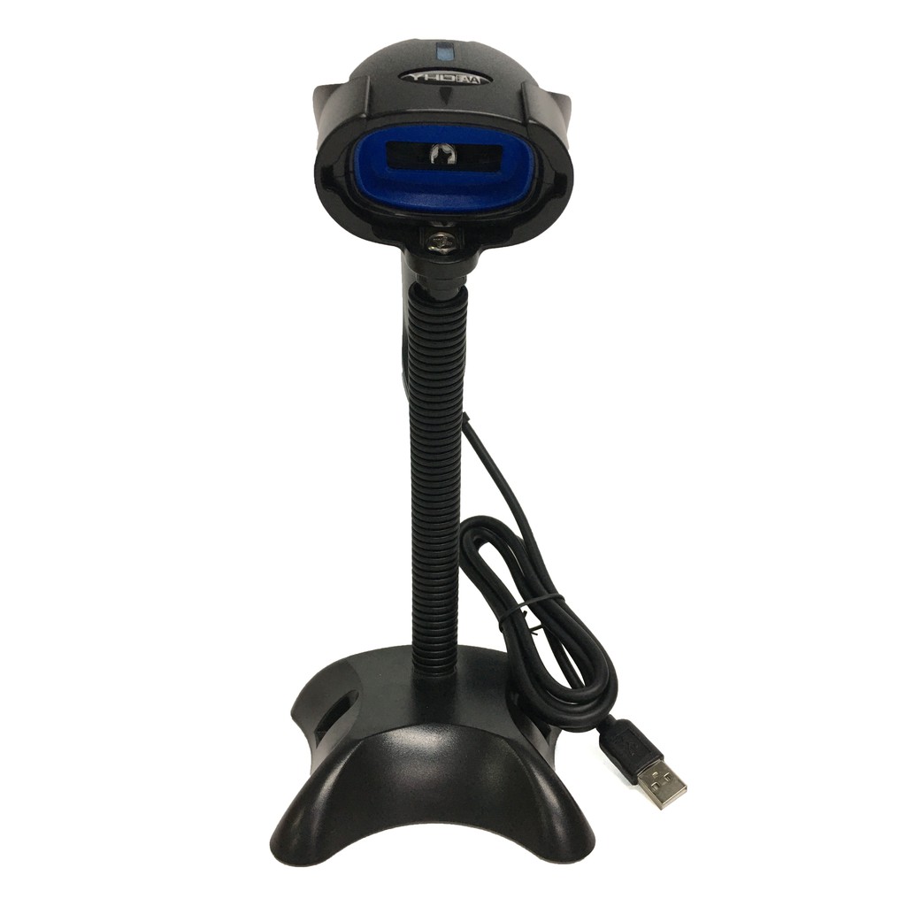 Máy quét mã vạch Barcode kèm dây YHD 1100L 1D quét bằng tia Laser - Đầu đọc Barcode có dây kết nối trực tiếp Laptop, PC