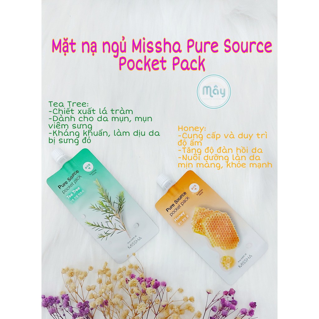 Mặt nạ ngủ dưỡng da Missha Pure Cource Pocket Pack 10ml