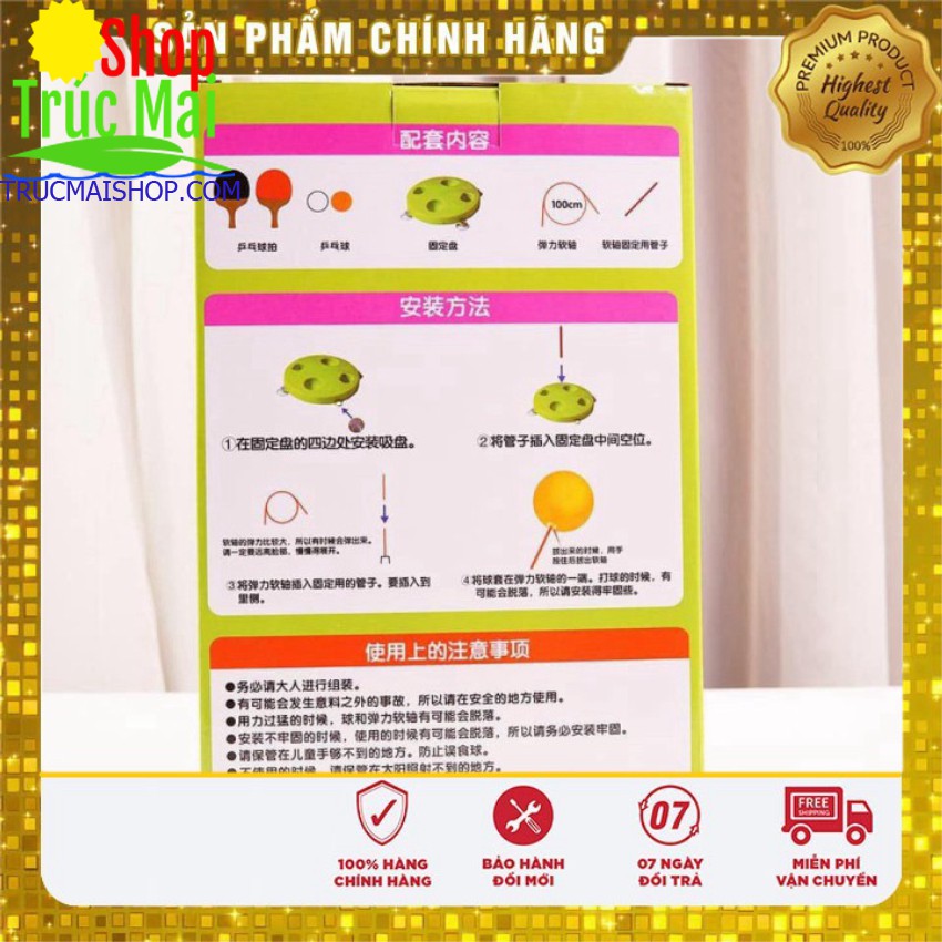 Bộ bóng bàn phản xạ - Bộ đánh bóng bàn tại nhà độc đáo không cần bàn Siêu HOT 2019