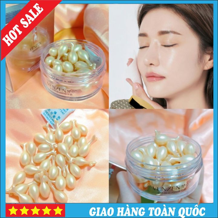 💕HOT💕 Serum Viên Dưỡng Da Căng Bóng VEZE Siêu Phẩm Dưỡng Da Cung Cấp Collagen Thu Nhỏ Lỗ Chân Lông