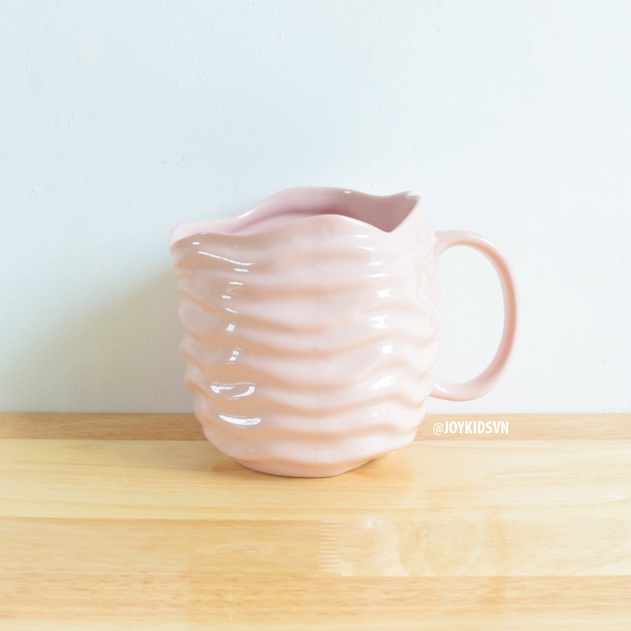 Ly sứ màu Pastel Amai ocean lượn sóng | Cốc sứ màu Pastel Amai Ocean lượn sóng | Tách cà phê có quai - Porcelain cup
