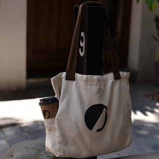 Túi tote vải canvas mono coffee lab