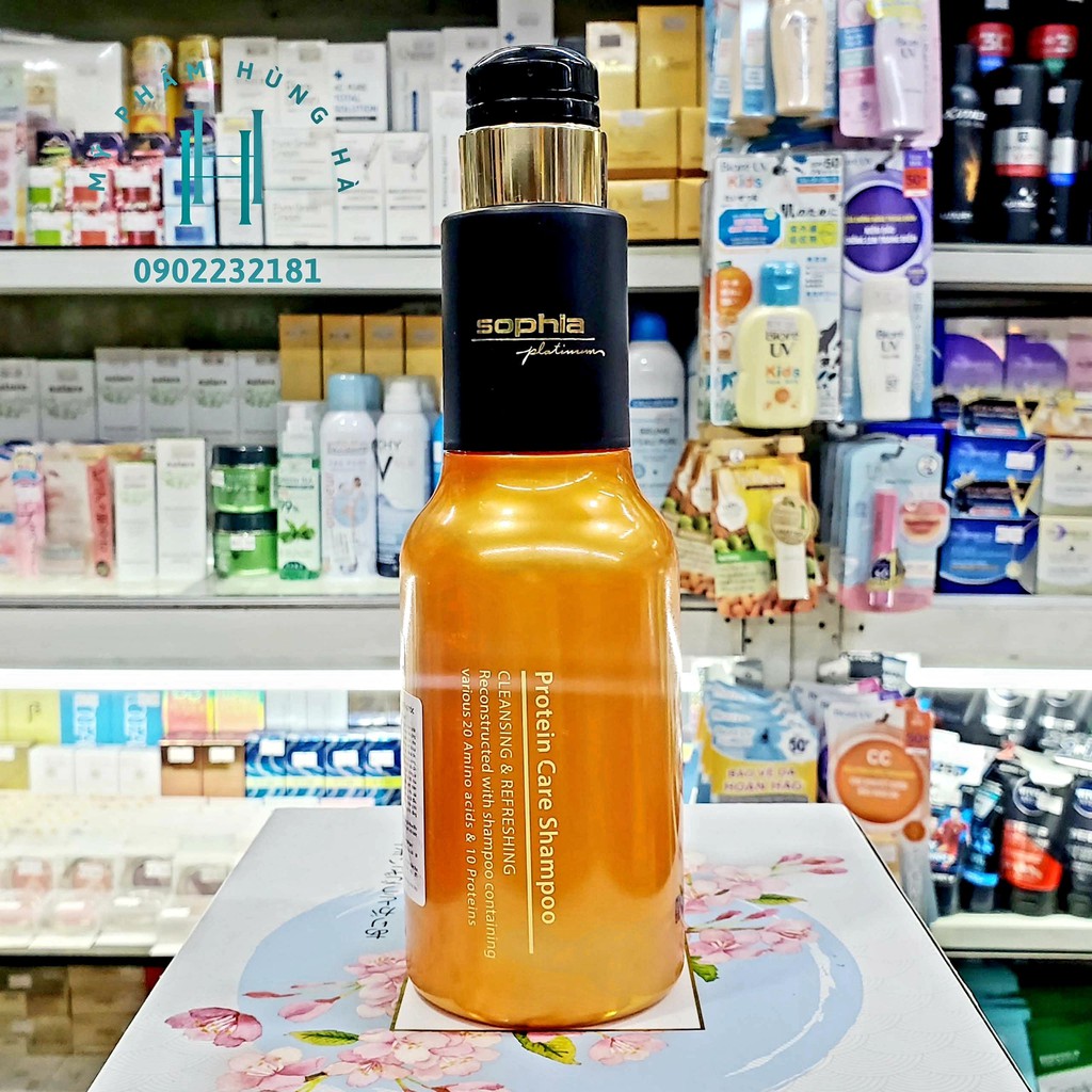 Dầu gội siêu dưỡng tóc Sophia Platinum Protein Care, bổ sung protein Hàn Quốc 500ml