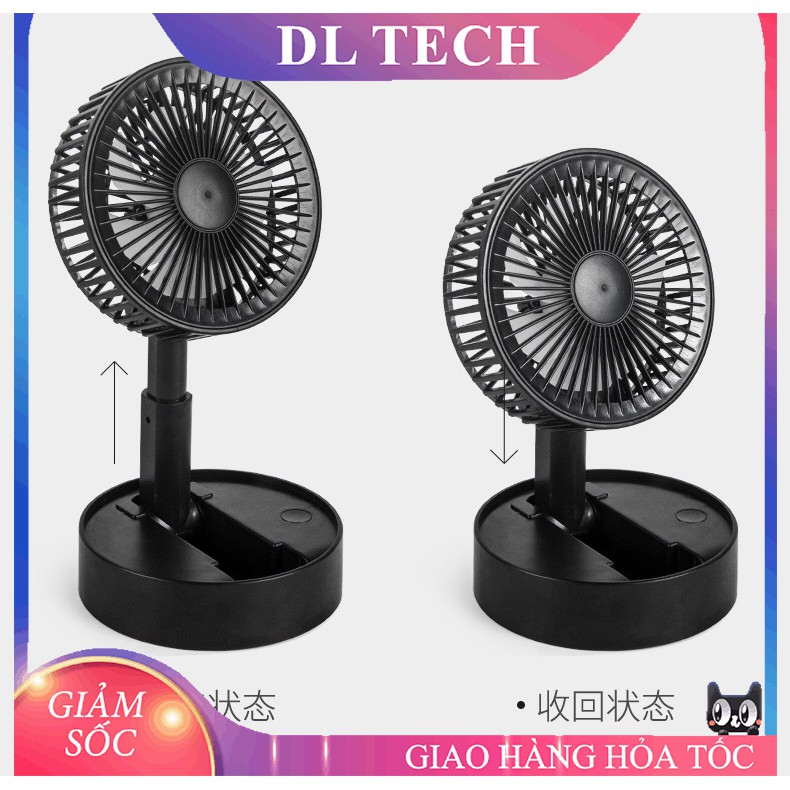 Quạt sạc tích điện mini gấp gọn A9 mini cầm tay để bàn siêu mát pin dùng 5h DL TECH | BigBuy360 - bigbuy360.vn
