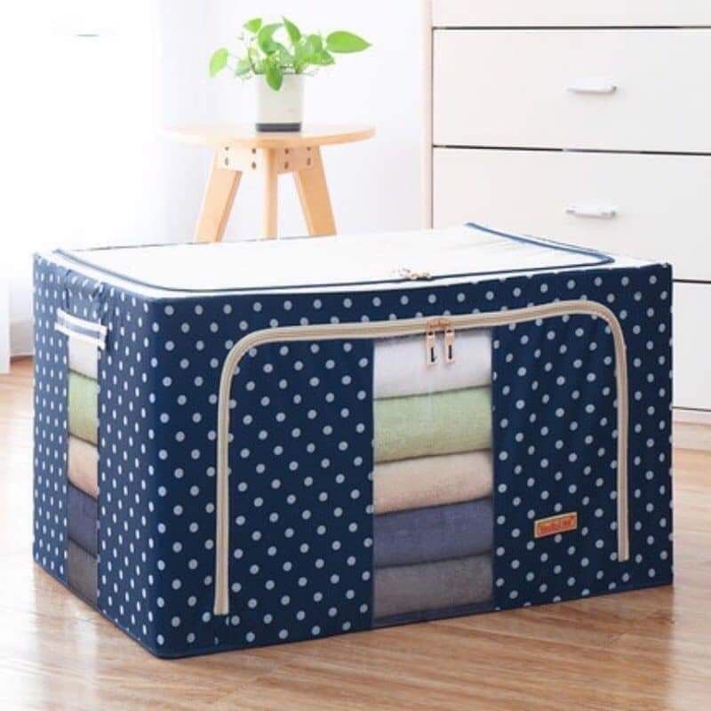 Túi đựng chăn khung sắt - Hộp vải đựng đồ cao cấp,bền đẹp