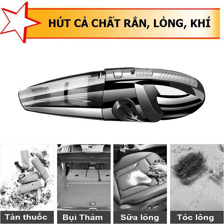 Máy hút bụi cầm tay mini không dây bản cáp sạc USB R-6053