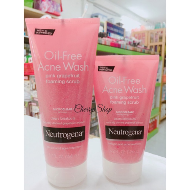 [Thanh Lý]Sữa Rửa Mặt Có Hạt Neutrogena Pink Grapefruit Foaming Scrub (124ml/198ml) | BigBuy360 - bigbuy360.vn