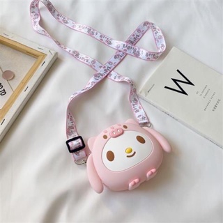 Túi đeo chéo silicon Hello kitty