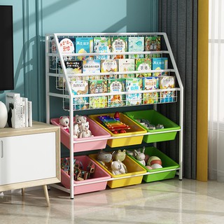 Kệ đựng đồ chơi trẻ em giá sách tích hợp phòng khách gia đình tầng hình ảnh bé nhỏ <