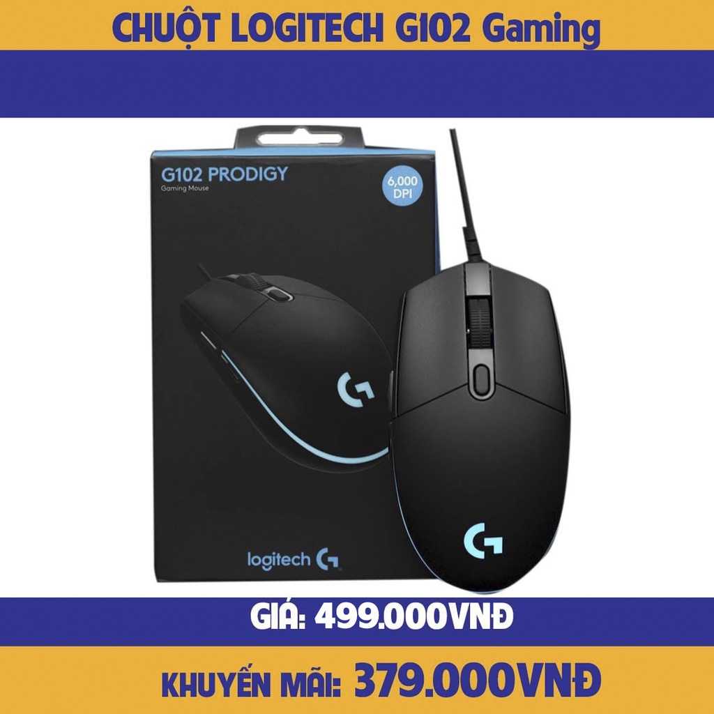 Chuột Gaming Logitech G102 Prodigy RGB LED-Hàng chính hãng