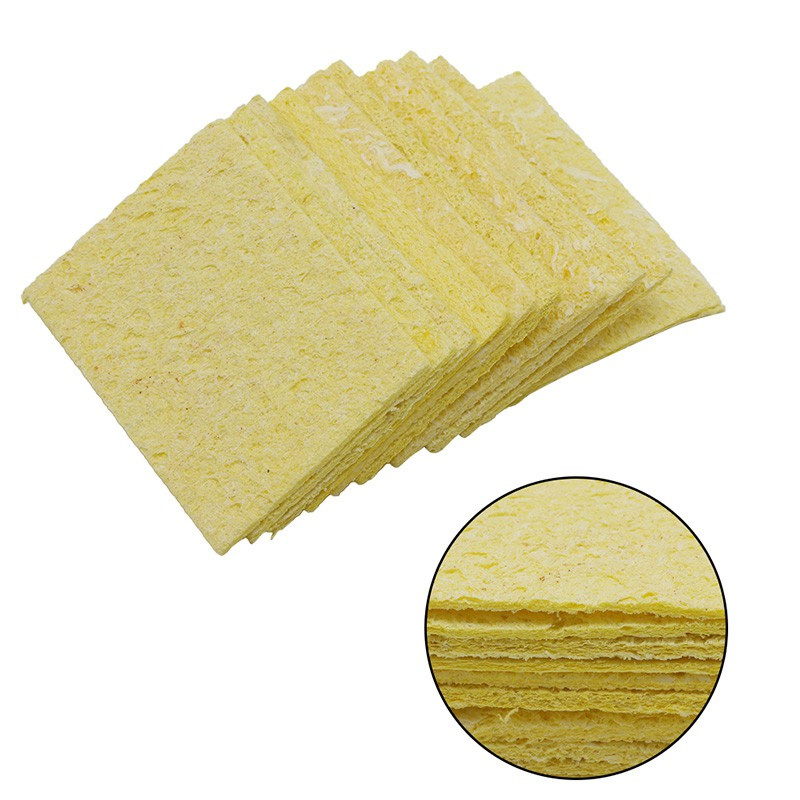 Set 10 miếng bọt biển lau chùi vệ sinh mỏ hàn điện tiện lợi