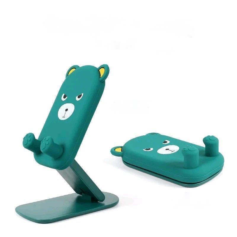 Giá Đỡ Điện Thoại Gấu Hoạt Hình 3D Dạng Gập Để Bàn Nhỏ Gọn
