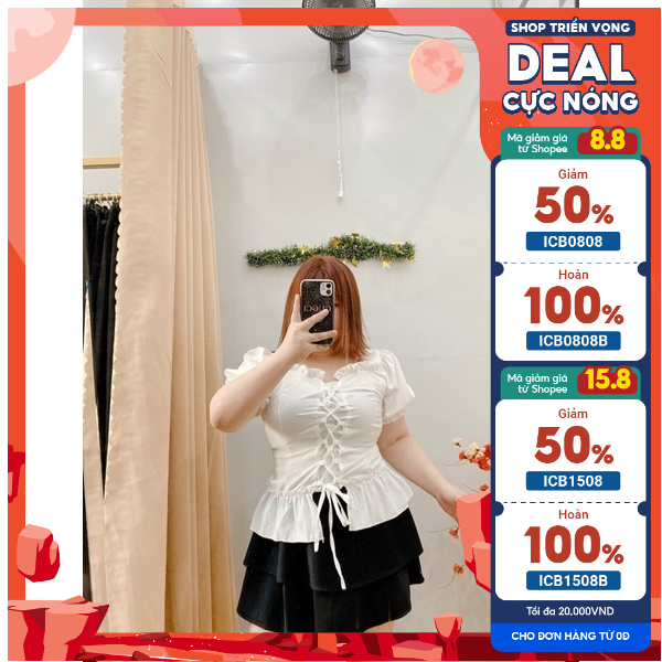 Áo đan dây ngực form xoè nhẹ 50-80kg