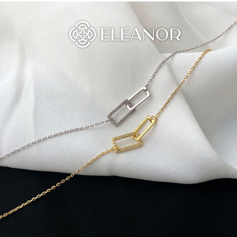 Dây chuyền nữ bạc 925 Eleanor Accessories sợi mảnh đính đá phụ kiện trang sức nhỏ xinh phong cách Hàn Quốc