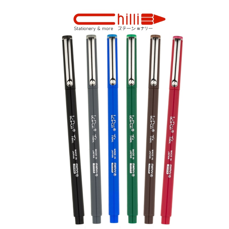 Bút lông màu nước đầu cọ Le Pen Flex Marvy 4800 viết thư pháp vẽ thanh đậm dễ dàng CHILLI