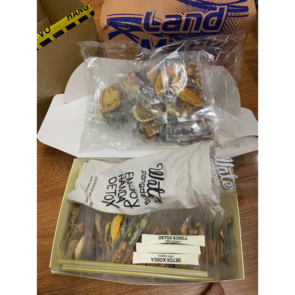 Sỉ 10 Set Vip 30 Gói Trà Detox hoa quả sấy khô giảm cân, DETOX KOREA