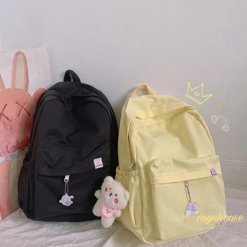 Balo Trơn Basic Ulzzang Màu Pastel  B35