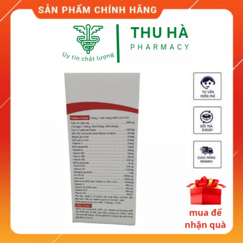 Mama vital bổ sung vitamin tổng hợp tăng cường sức khỏe cho bà bầu hộp 30viên