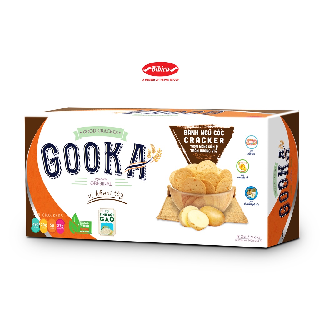 Bánh Ngũ Cốc GooKa 160g - Sản phẩm dinh dưỡng Bibica