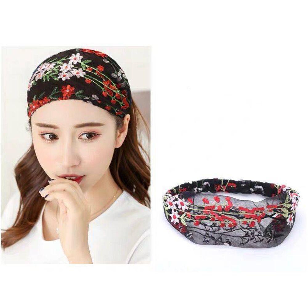 Vỏ Bọc Băng Đô Trang Điểm Thêu Họa Tiết Hình Học Đơn Giản