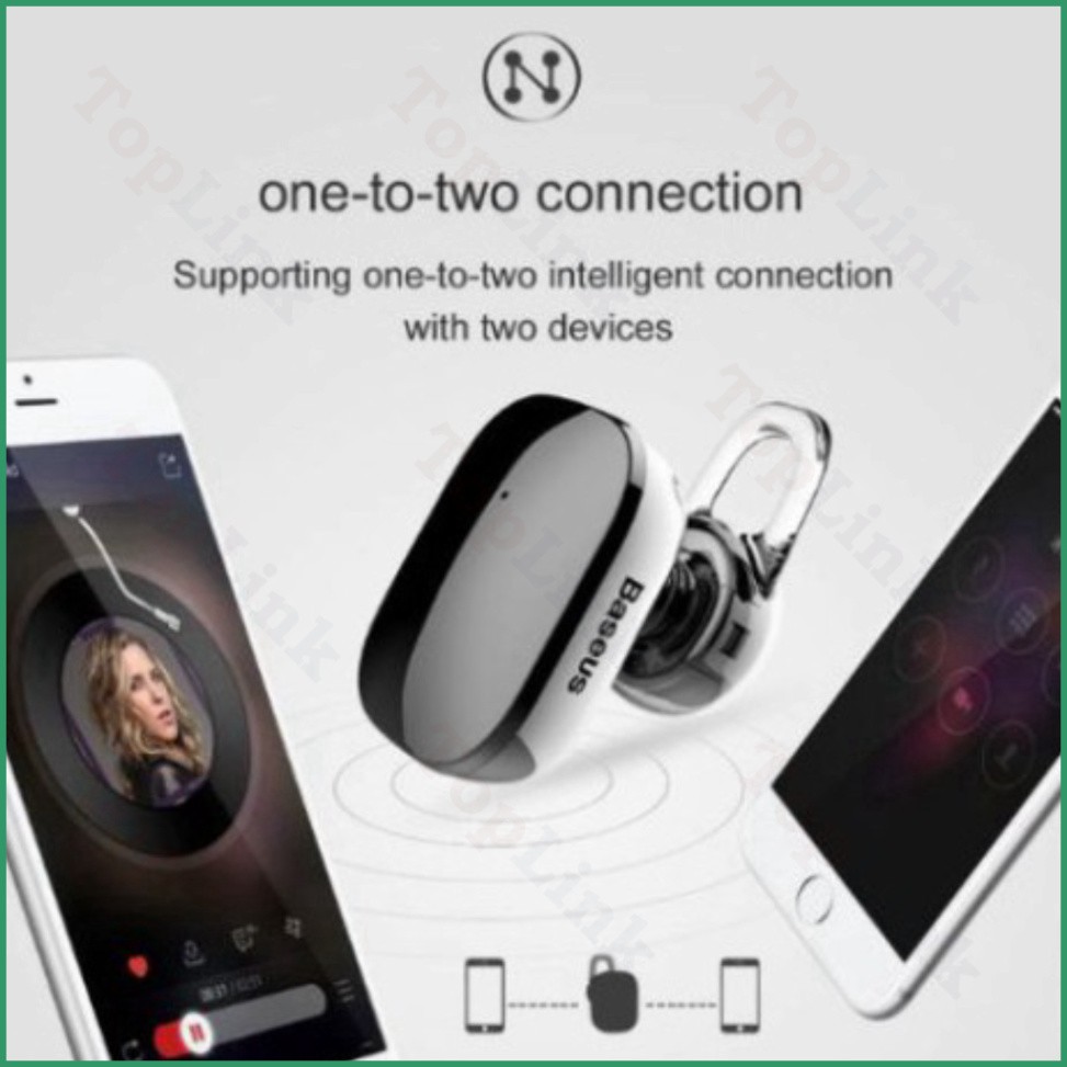 [TopLink] Tai Nghe Không Dây Mini Kết Nối Bluetooth Baseus A02 Tương Thích Các Đời Iphone , Samsung S9 S8 Và Các Loại Sm