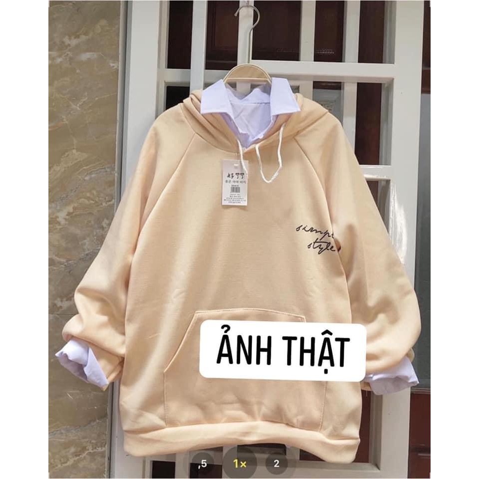 Sỉ Sỉ Siêu Phẩm áo hoodie phối sơ mi siêu đẹp Freeship kèm ảnh thật