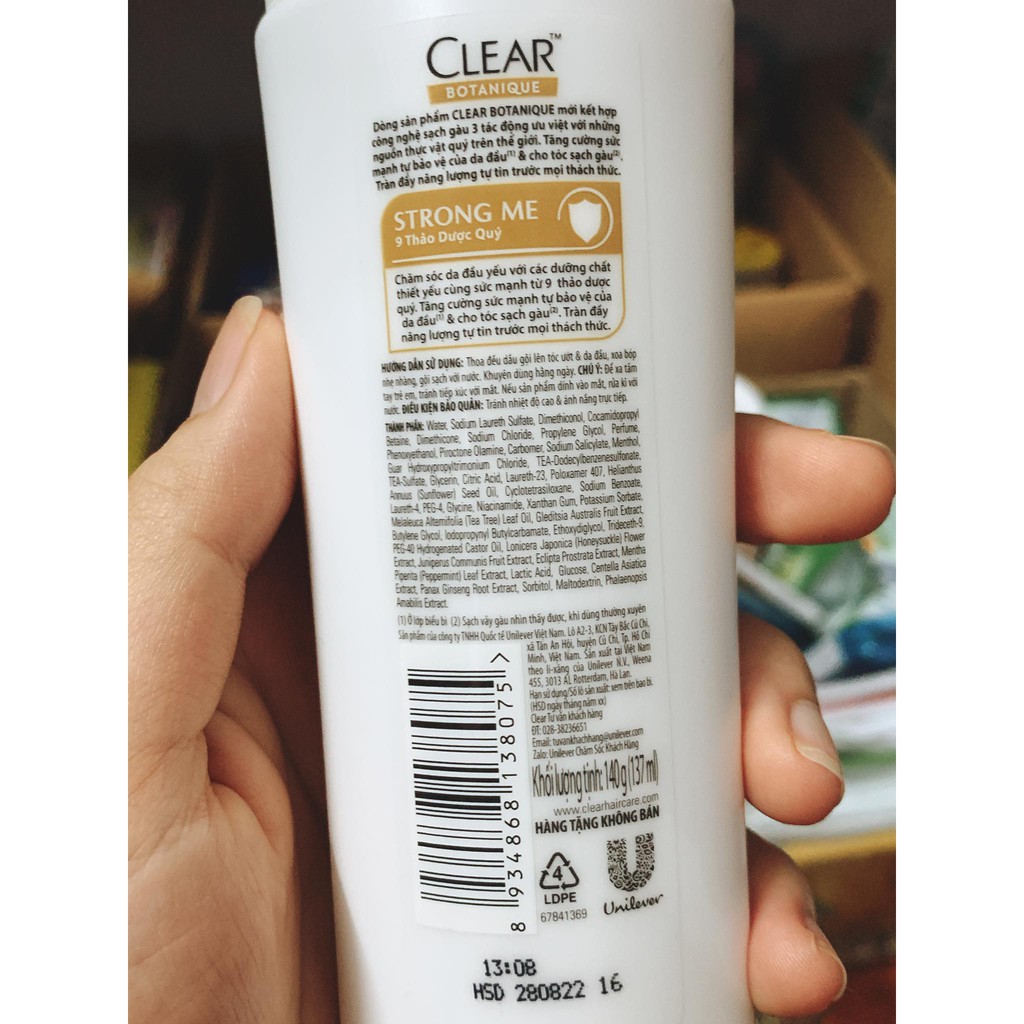 Dầu Gội Thảo Dược Clear 140ml