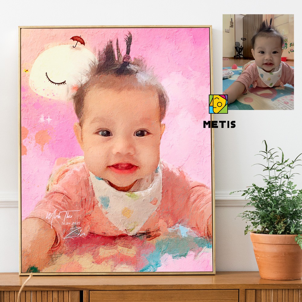 Tranh Chân Dung Digital Art - Tranh vẽ chân dung kỹ thuật số METIS Decor Trang Trí Phòng Siêu Đẹp