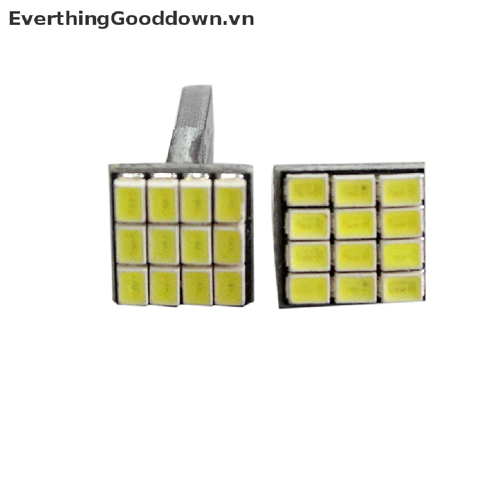 Bộ 2 Đèn LED T10 3020 12 SMD Ánh Sáng Trắng