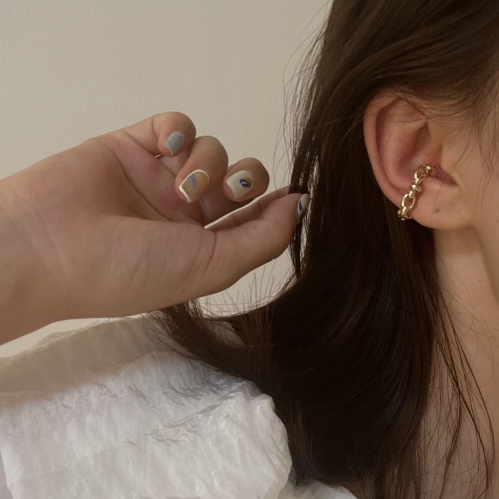 Khuyên kẹp vành tai nam châm nhiều màu phong cách punk cá tính cho nữ