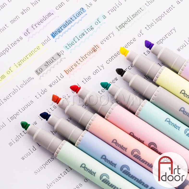 [ARTDOOR] Bút màu dạ quang PENTEL Pastel (cây lẻ)