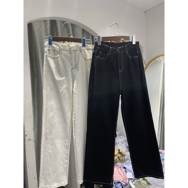 quần ống rộng viền chỉ 1356( ảnh thật lant.clothing)