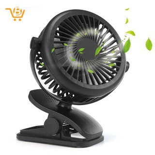 Quạt sạc mini để bàn kèm 3 tốc độ cho xe đẩy em bé