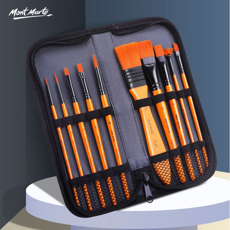 Set 10 Cọ vẽ Acrylic Mont Marte cao cấp