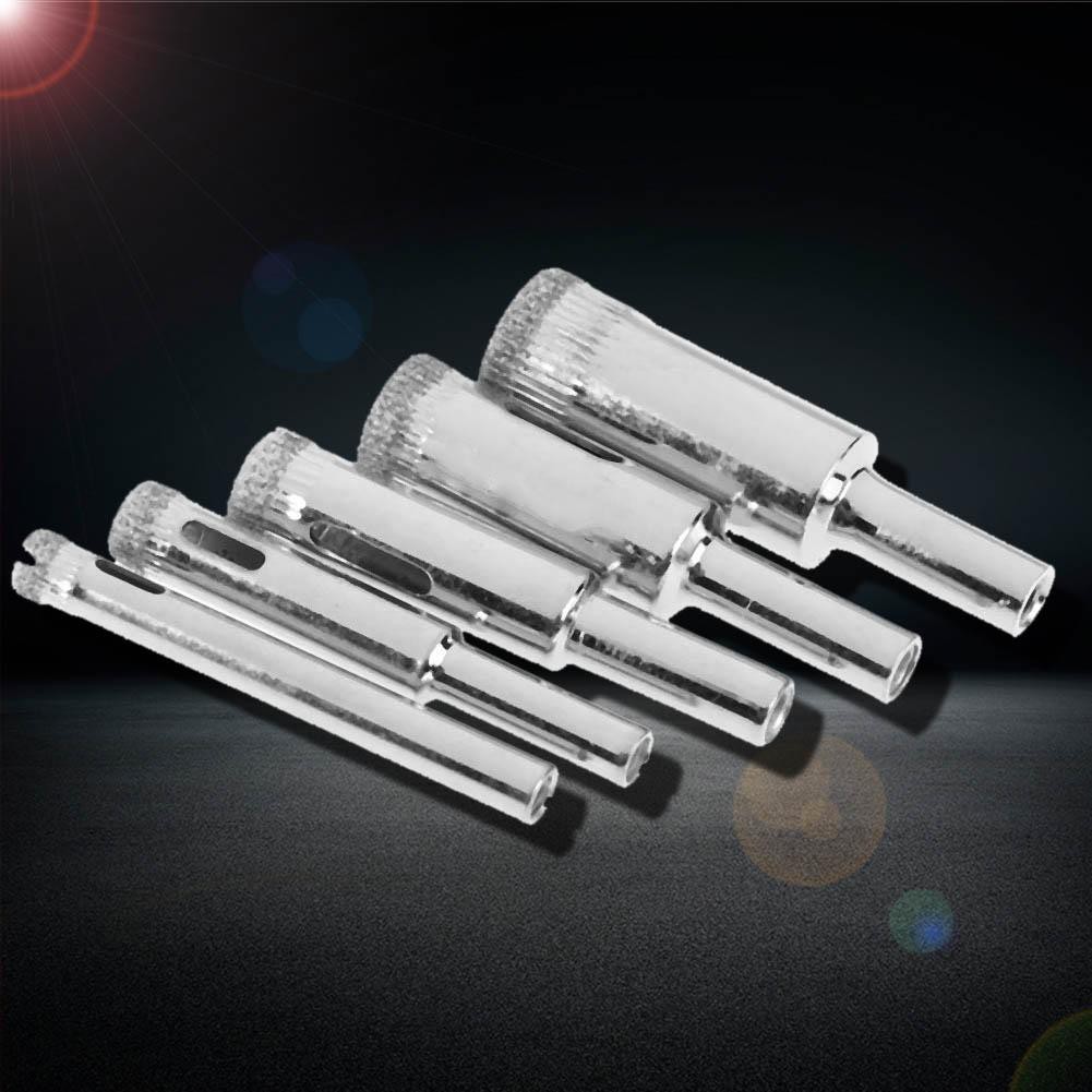 Set 5 mũi khoan lỗ vật liệu thủy tinh &amp; đá hoa cương