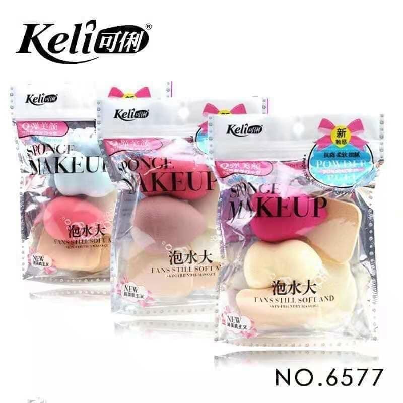 Set 6 bông mút trang điểm KELI