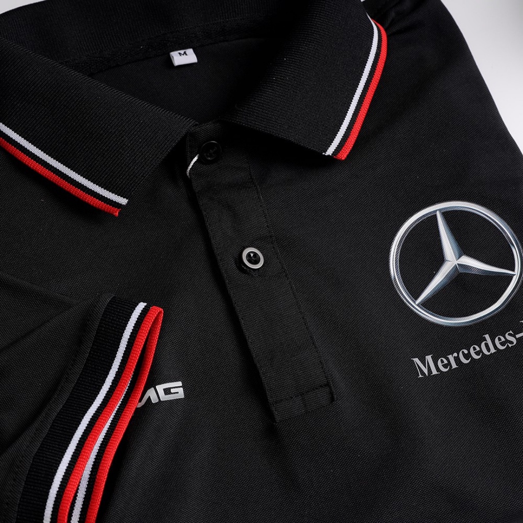 Áo thun polo Mercedes AMG cotton cao cấp có cổ Chính Hãng - Áo sang trọng, mát, không xù lông dihu fashion