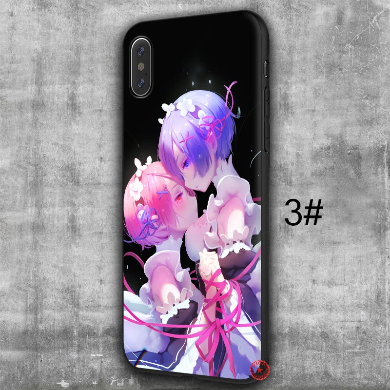 Ốp điện thoại mã UOL14 hình anime Re Zero Ram Rem thích hợp cho IPHONE SE XR 5 5S 6 6S 7 8 11 PRO MAX PLUS