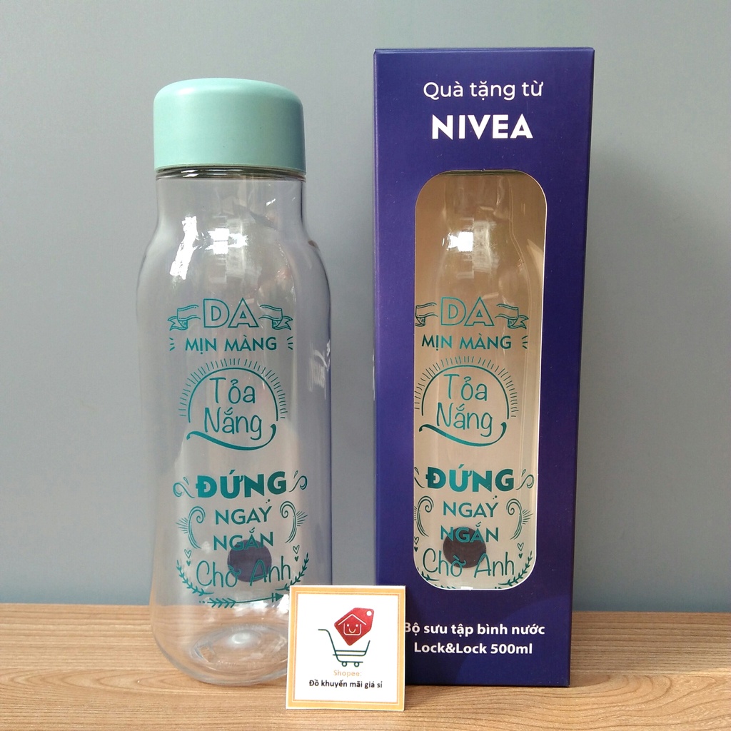 Bình nước nhựa Lock&amp;Lock 500ml không rỉ nước Nivea