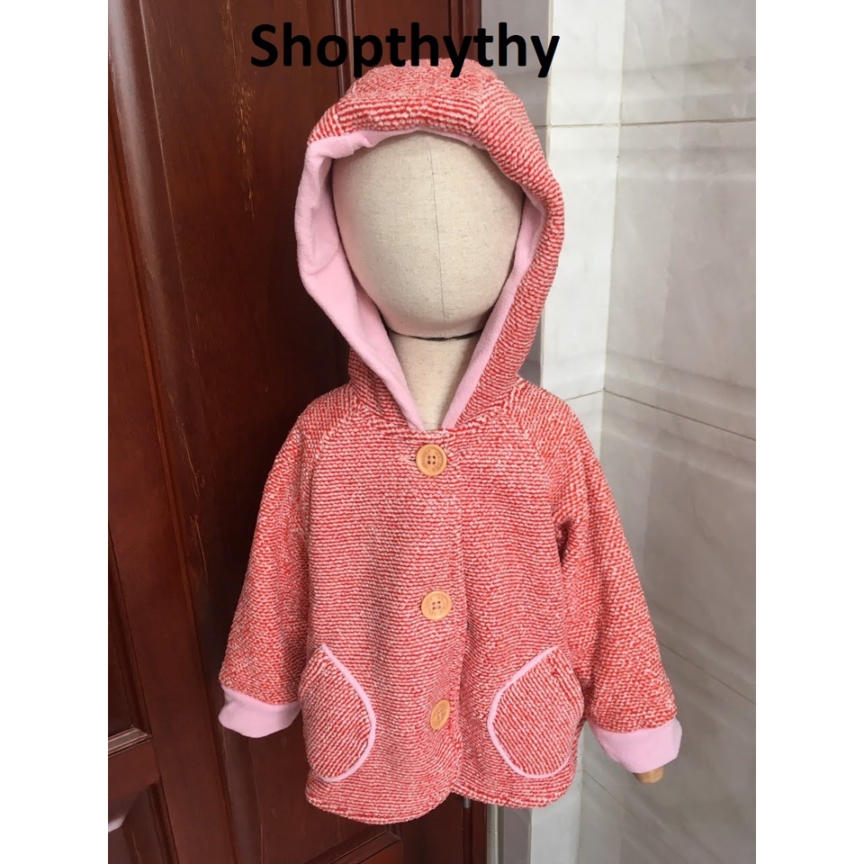 Áo khoác bé gái lót lông cừu size 1 - 3 tuổi