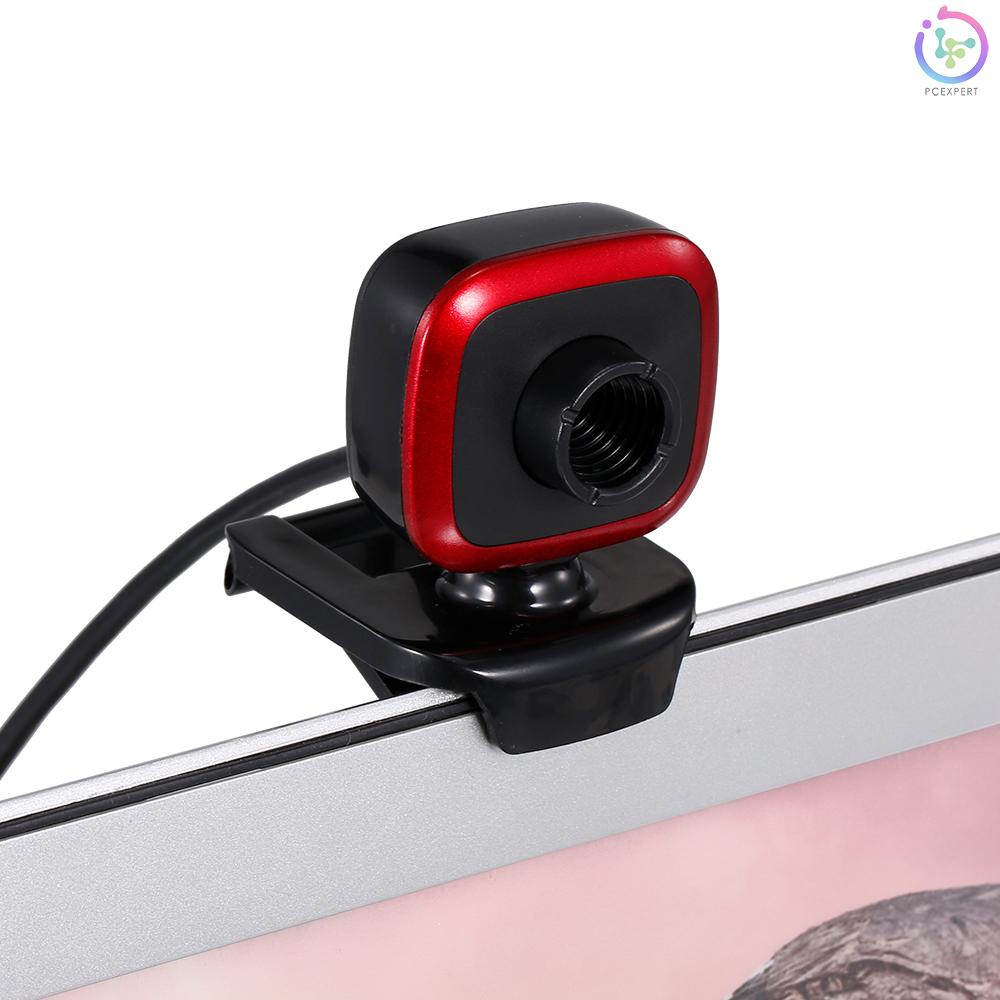 HD Webcam 480P 5MP PC 30fps HD Web USB Camera High-Definition Cam Video Call with Microphone USB Plug &amp; Play for Laptop Desktop Computer Red