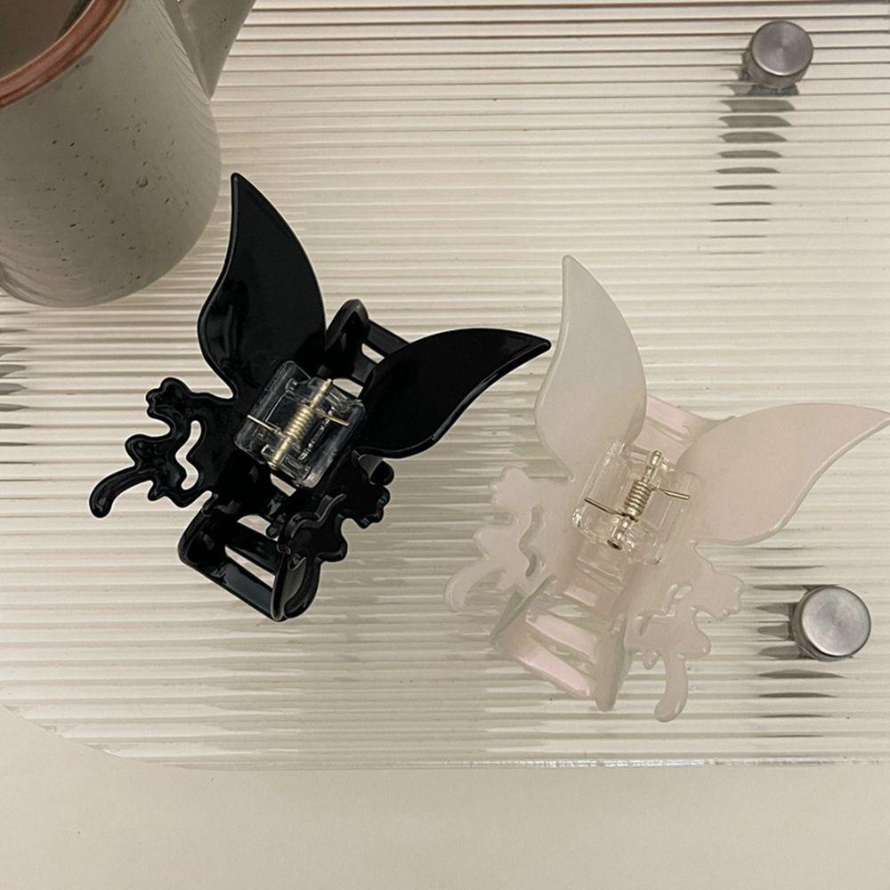 IVORY Kẹp Tóc Bướm / Cá Mập Hình Học Rỗng Sáng Tạo Ngọt Ngào Cho Nữ