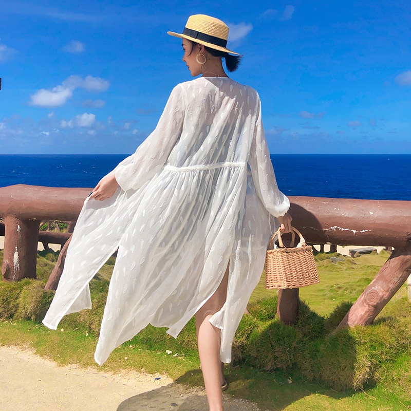 Áo khoác cardigan chiffon tay dài chống nắng thời trang đi biển mùa hè cho nữ
 | BigBuy360 - bigbuy360.vn