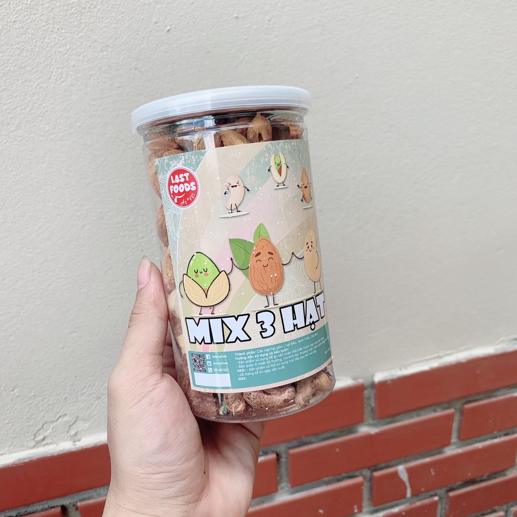 Mix 3 hạt dinh dưỡng 380g  hũ pet tiện lợi,  ăn vặt LASTFOOD Hà Nội với đặc sản các vùng miền giá tốt