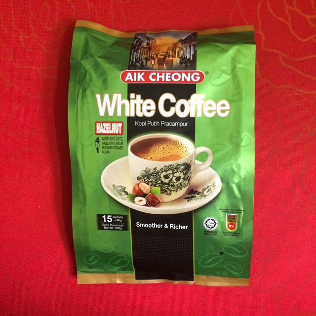 Cà phê trắng White Coffee Aik Cheong Original/Hazelnut 600g