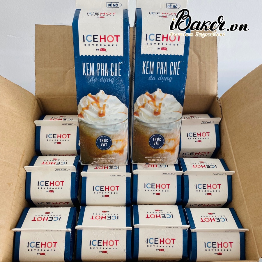 Ship Hỏa Tốc Kem Tươi Topping Base Rich's hộp cao 907g (bao bì mới)